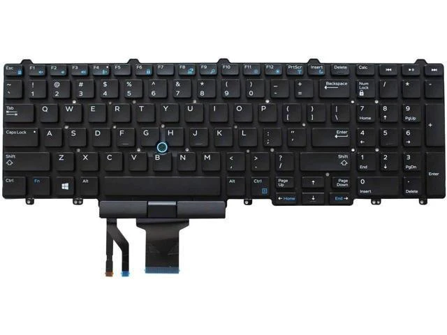 Alt view image 3 of 5 - US Black Keyboard for Dell PK1313M3B00 MP-13P53USJ698 0383D7 PK1313M4B00