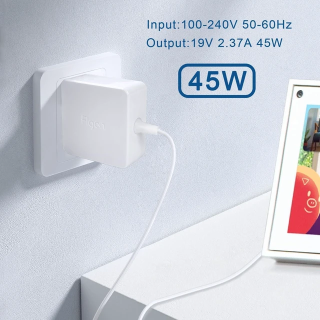 Alt view image 4 of 5 - FLGAN 45W Charger Power Cord Compatible with Facebook Portal 10" Display (Gen 2) Portal Plus 15.6" Portal Mini 8" Display (3.0 * 1.0mm Connector)