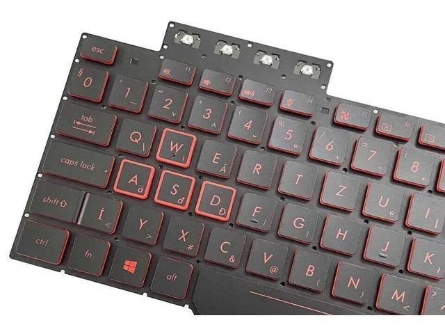 Alt view image 2 of 5 - New Black For TUF Gaming FX505D Red US Keyboard Backlit FX505DY FX505DT FX505DU