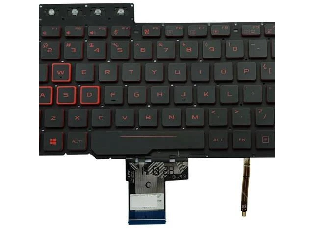 Alt view image 3 of 5 - New Black For TUF Gaming FX505D Red US Keyboard Backlit FX505DY FX505DT FX505DU