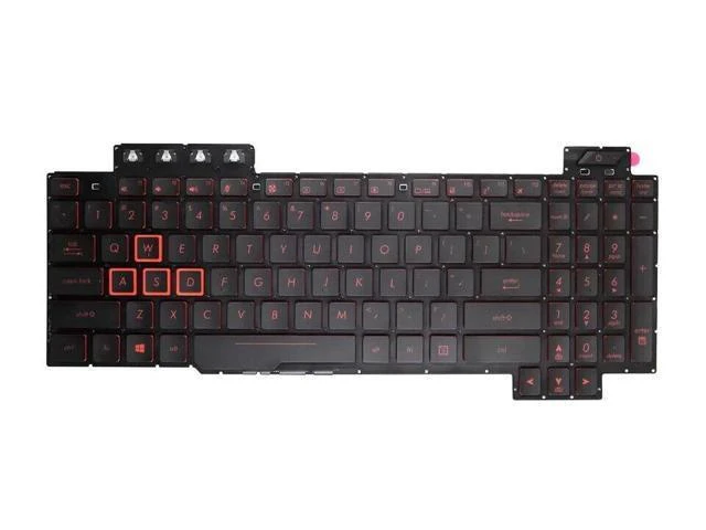 Alt view image 5 of 5 - New Black For TUF Gaming FX505D Red US Keyboard Backlit FX505DY FX505DT FX505DU