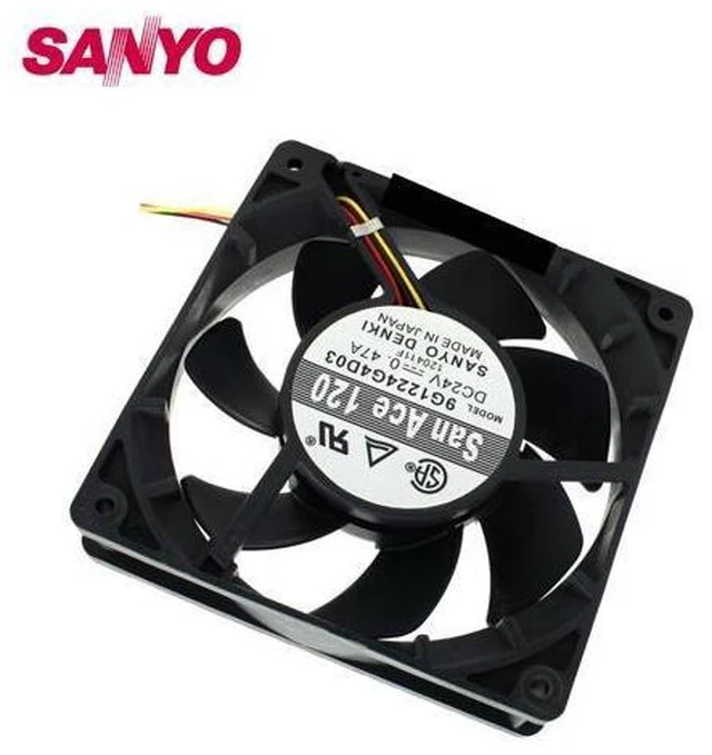 Main image of 120*120*25mm 3-wire 9G1224G4D03 12025 12CM 24V 0.47A cooling fan