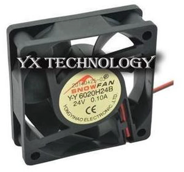 Main image of New YY6020H24B 24V 0.10A 6020 pairs of ball bearing cooling fan 6cm fan 60*60*20mm