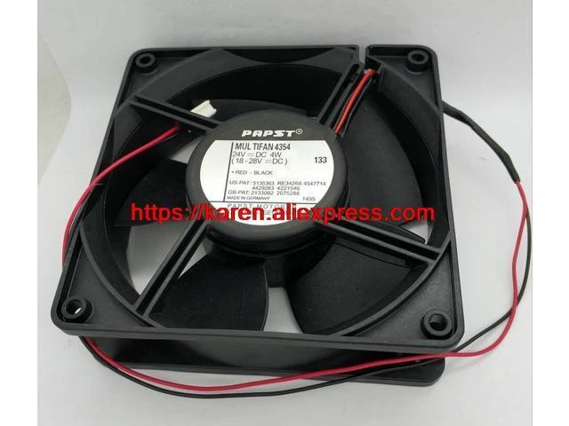 Alt view image 4 of 5 - EBM PAPST MULTIFAN 4354 24V 4W 120*120*38MM converter axial flow cooling fan