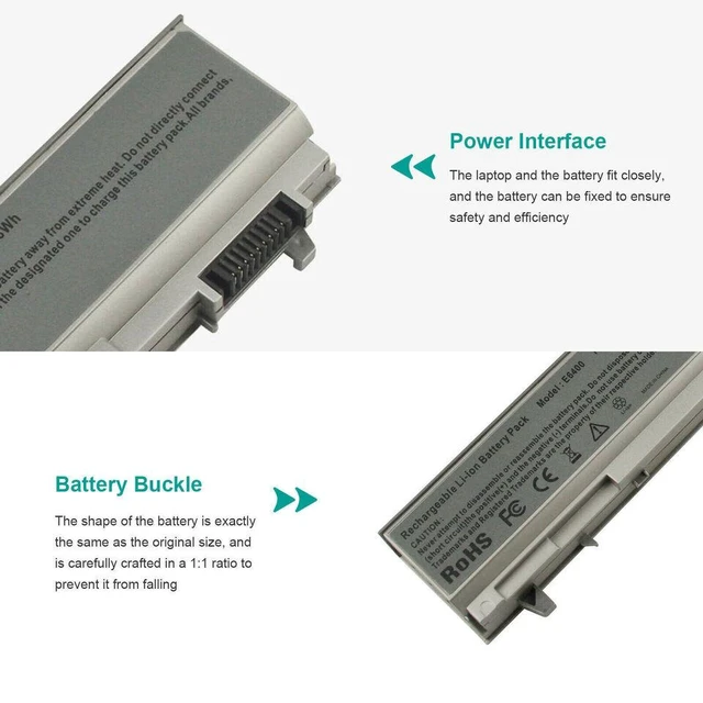 Alt view image 4 of 5 - 11.1V Battery for Dell Latitude E6400 E6410 E6500 E6510