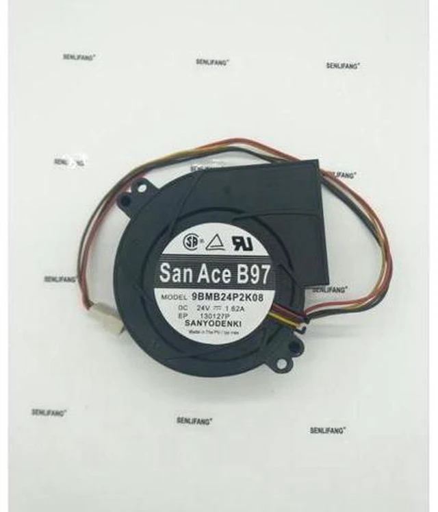 Alt view image 3 of 4 - New DENKI 9BMB24P2K08 9733\/\/24V 1.62A SANYO DC cooling fan