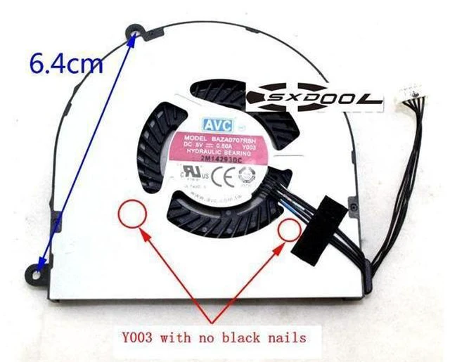 Main image of (Y003) For ThinkPad Lenovo E450 E450C E455 E555 E560 E565 E550C cooling fan BAZA0707R5H DC5V 0.5A 5-wire 5-pin