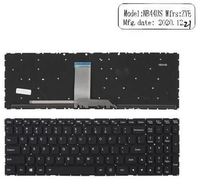 Main image of US Keyboard for Lenovo Ideapad yoga 700-15ISK BLACK (Backlit) 15-0135D-WX01-001
