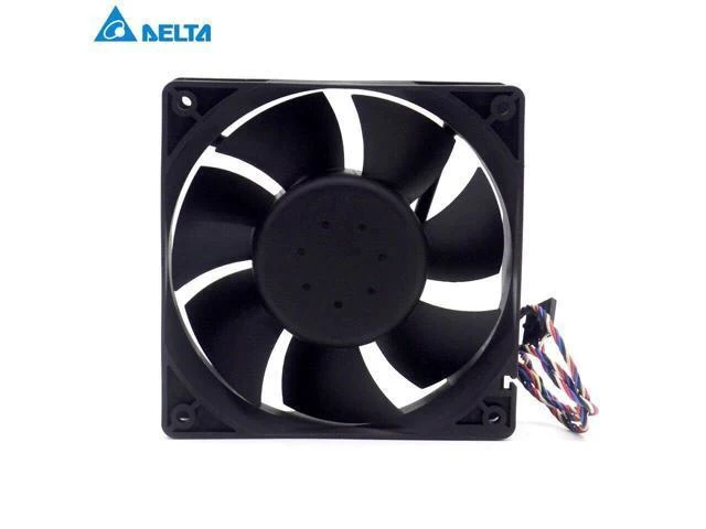 Alt view image 6 of 6 - Delta AFC1212DE 12038 12cm 120mm DC 12V 1.6A pwm ball fan thermostat inverter server cooling fan