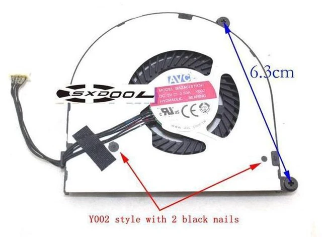 Main image of (Y002) For ThinkPad Lenovo E450 E450C E455 E555 E560 E565 E550C cooling fan BAZA0707R5H DC5V 0.5A 5-wire 5-pin