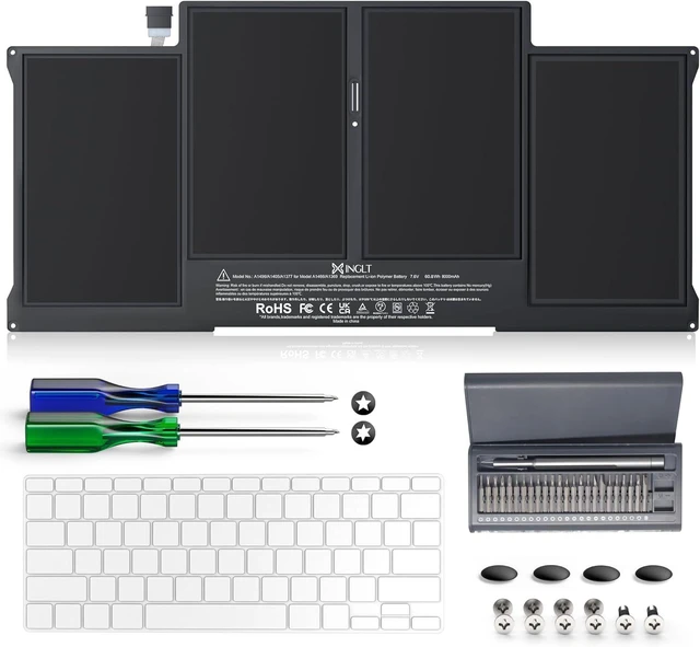 Main image of Replacement Laptop Battery for Apple MacBook Air 13 inch A1466 and A1369 with Screw Set