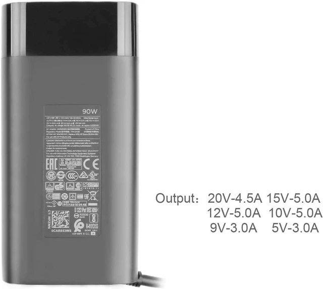 Alt view image 2 of 7 - Original New 20V 4.5A 90W Type C Charger for HP USB-C TPN-DA08 904082-003 904144-850 ADP-90FE Notebook AC Adapter..