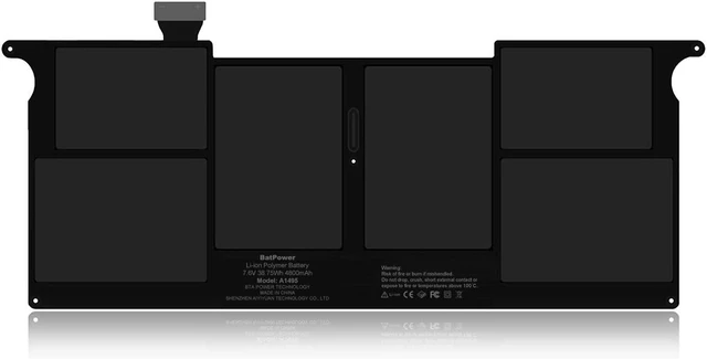Alt view image 4 of 7 - BatPower A1495 Replacement Laptop Battery for Apple Mid 2012 2013 Early 2014 2015 MacBook Air 11-inch A1465 EMC 2631 EMC 2924 Battery MacBook Air 11" A1465 Apple A1495 Battery 38.75Wh
