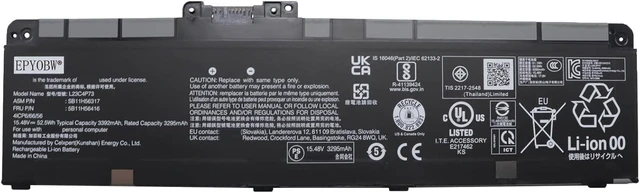 Main image of L23C4P73 Battery 52.5Wh 3392mAh 15.48V Compatible with Lenovo ThinkPad P14s Gen 5 / T14 Gen 5 Series L23M4P72 L23B4P70 L23D4P71 L23M3P76 L23C3P71
