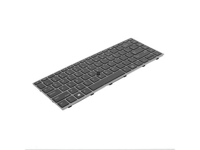 Alt view image 3 of 5 - Keyboard for HP EliteBook 840 G5 846 G5 745 G5 Gray color FRAME withpoint US