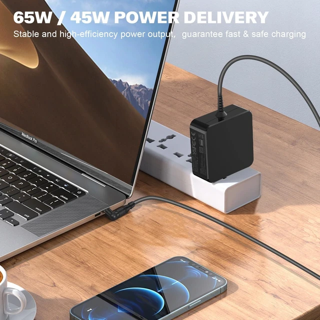 Alt view image 10 of 10 - 65W 45W 33W Laptop Charger Compatible with Asus with 4 Round Connector (3.0x1.1mm, 4.0x1.35mm, 4.5x3.0mm, 5.5x2.5mm)