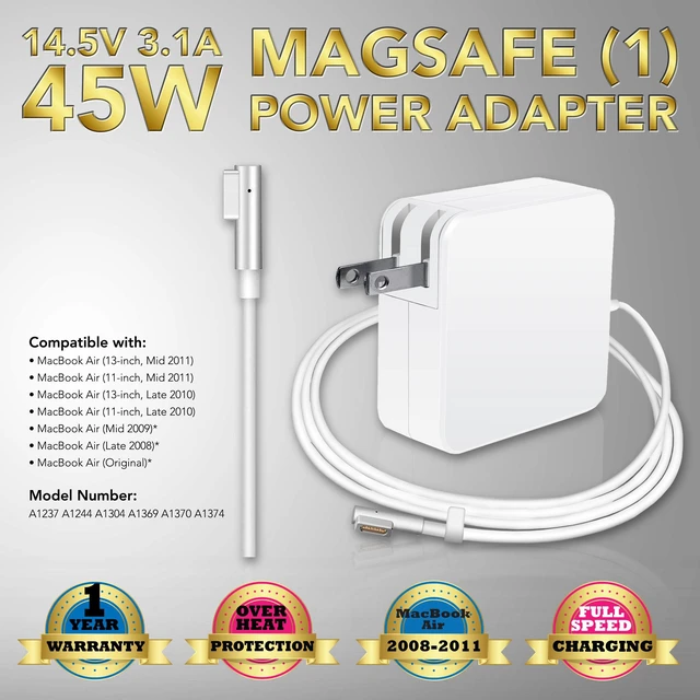 Main image of 45W Supply Power AC Adapter Charger For Apple MacBook Air A1374 2008 to 2011