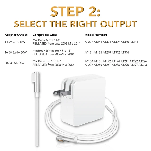 Alt view image 3 of 7 - 45W Supply Power AC Adapter Charger For Apple MacBook Air A1374 2008 to 2011