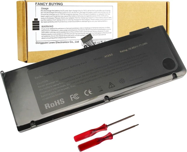 Main image of A1382 A1286 Laptop Battery for 15 inch MacBook Pro 8,2 9,1 MacBook Pro Battery A1286 (Mid 2012 Early 2011 Late 2011) MC721LL/A, MC723LL/A, MD035LL/A, MD318LL/A, MD322LL/A, MD103LL/A, MD104LL/A