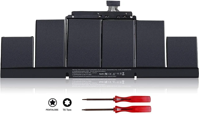 Alt view image 2 of 7 - BYTEC A1417 Laptop Battery Compatible with MacBook Pro 15" Retina A1398(Only for 2012 Early 2013 Version) MC975 MC976 ME664 ME665 MD831 020-7469-A