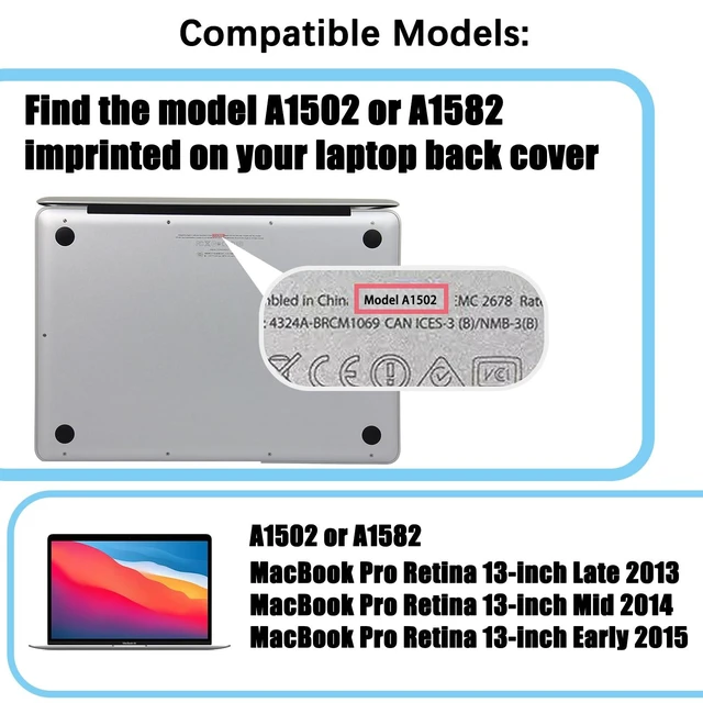 Alt view image 4 of 5 - A1493 A1582 A1502 Laptop Battery Compatible with MacBook Pro 13 inch Retina Early 2015, Mid 2014, Late 2013 11.42V 74.9WH