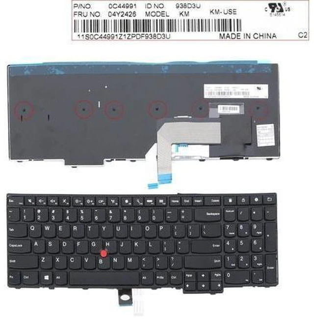 Main image of Keyboard for Lenovo ThinkPad E531 T540 BLACK(With 6 Screws For Win8 US)