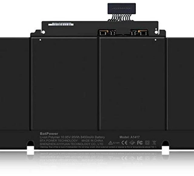 Alt view image 4 of 5 - BatPower A1417 Replacement Laptop Battery for Apple Mid 2012 Early 2013 MacBook Pro 15-inch Retina A1398 EMC 2512 EMC 2673 Battery MacBook Pro 15" A1398 Apple A1417 Battery 95Wh
