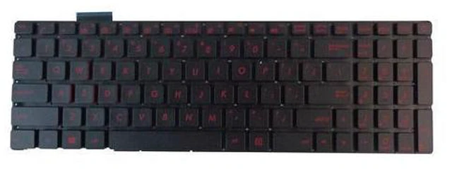 Main image of replacement keyboard for Asus G551JK G551JM G551JW G551JX G551VW Backlit US with Red Keys