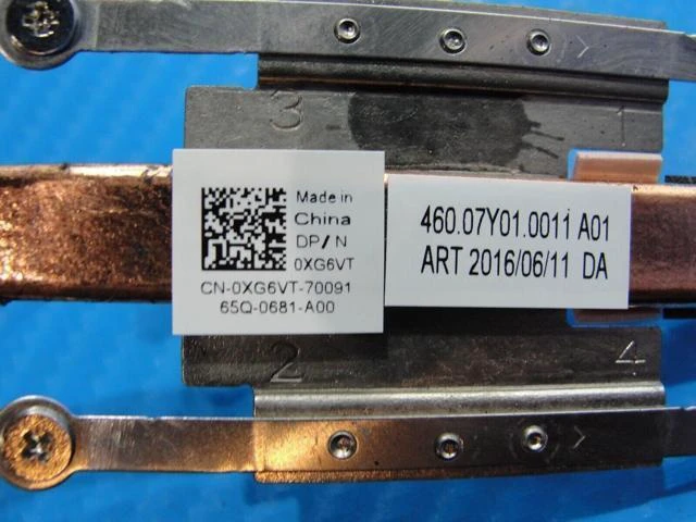 Alt view image 3 of 5 - Cpu cooling fan for Dell Inspiron 15 7579 15.6 inches with Heatsink 31TPT