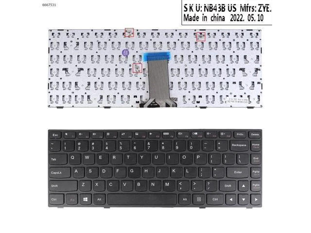 Main image of US Keyboard for LENOVO G40-70 Flex 2 14 BLACK FRAME BLACK Without Foil