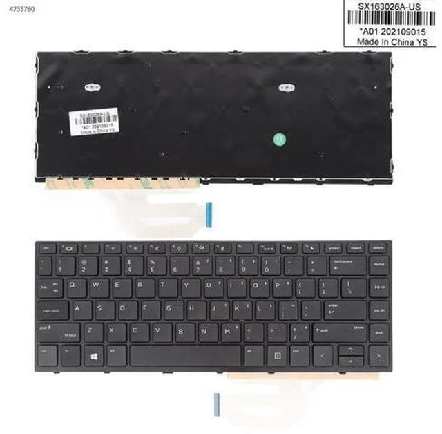 Main image of US Keyboard for HP Probook 430 G5 440 G5 445 G5 BLACK FRAME BLACK
