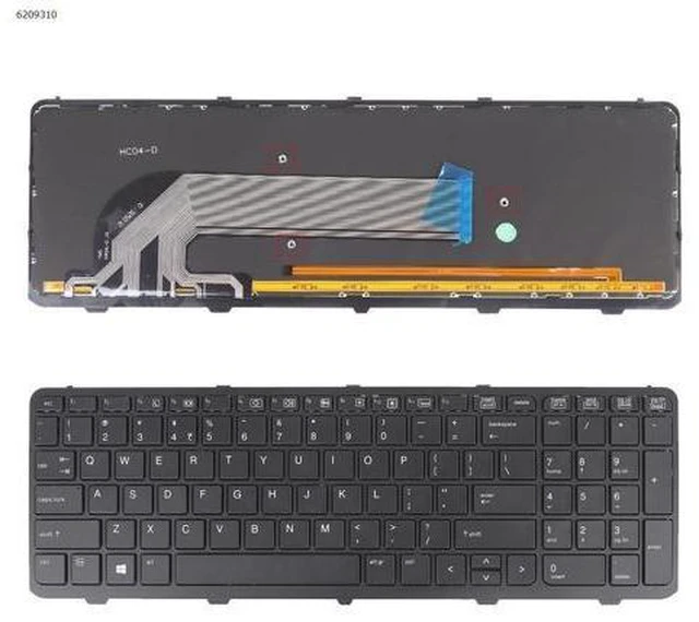 Main image of US Keyboard for HP ProBook 450 G0 450 G1 455 G1 BLACK FRAME BLACK Backlit