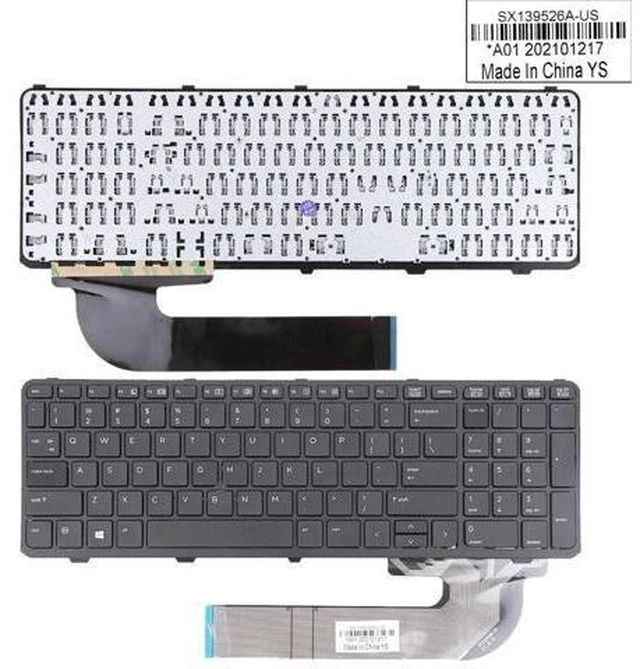 Main image of Keyboard for HP ProBook 450 G0 450 G1 455 G1 US Black Frame Black YMS HR04-D