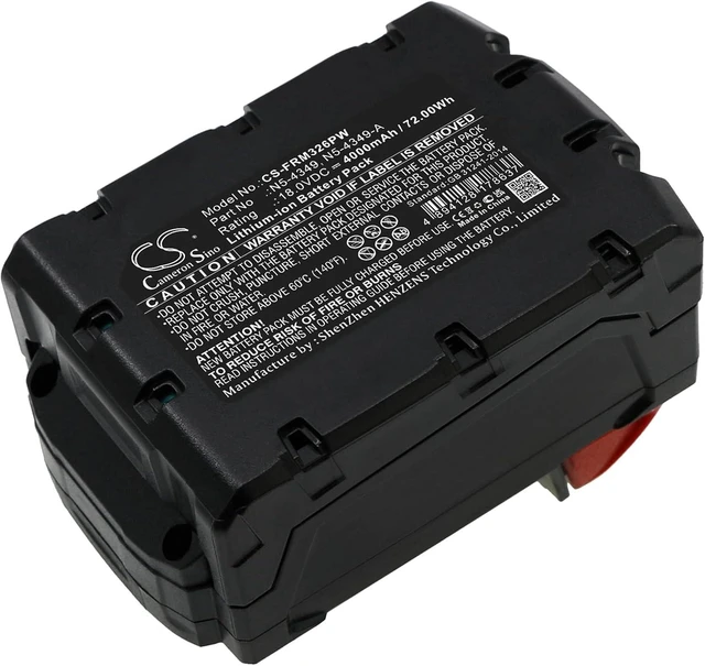 Alt view image 3 of 5 - Replacement for Battery Compatible Fromm N5-4349, N5-4349-A, P318, P326, P327, P328, P329 (4000mAh/18.0V)