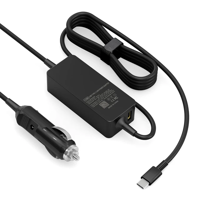 Alt view image 8 of 14 - 100W Car Charger, Laptop Car Charger Compatible with Dell Latitude/Precision/XPS, Compatible with MacBook Pro/Air, Compatible with HP Spectre/Elitebook, Compatible with Samsung DC Adapter