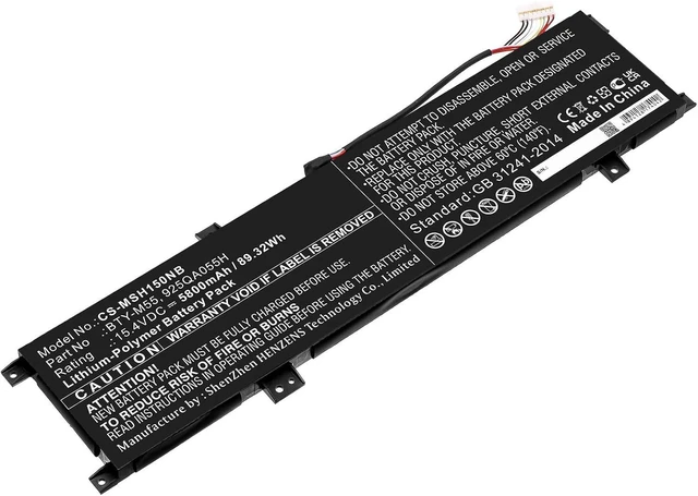 Main image of Replacement Battery for MSI Alpha 15 A3DDK,Alpha 15 A4DEK,Alpha 15 B5EEK,Alpha 15 B5Ex,PN:925QA055H,BTY-M55,5800mAh
