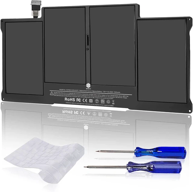 Main image of A1466 Battery MacBook Air Battery Replacement for MacBook Air 13 inch A1466 (Mid 2012, Mid 2013, Early 2014, Early 2015, 2017) A1369(Late 2010,Mid 2011)2nd Version Upgrade Battery A1496 A1405 A1377