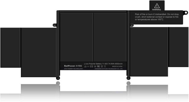 Alt view image 5 of 6 - BatPower A1582 Replacement Laptop Battery for Apple Early 2015 MacBook Pro 13-inch Retina A1502 EMC 2835 Battery MacBook Pro 13" A1502 Apple A1582 Battery 74.9Wh