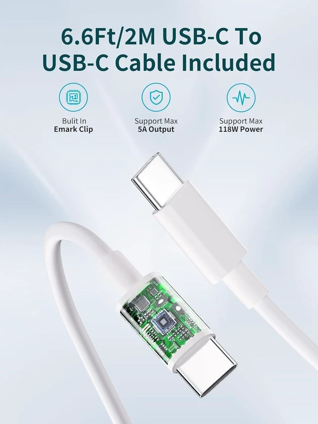 Alt view image 3 of 4 - 118W USB-C Power Adapter Compatible with MacBook pro 2024 2023 2022 2020 2019 Computer USB C