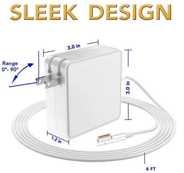 Alt view image 6 of 7 - For 2006-2011 Apple MacBook 85W Charger for 15" 17" Macbook Pro (ZA-APPLE-85W)