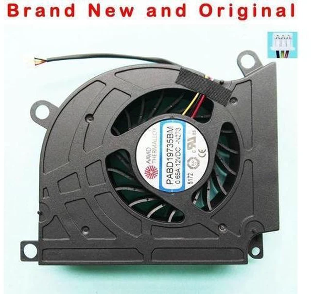 Main image of New original cpu cooling fan coole for MSI MS 16F1 16F2 16F3 1761 1762 GX660 GT680 GT683 GT60 GT70 PABD19735BM N273 0.65A