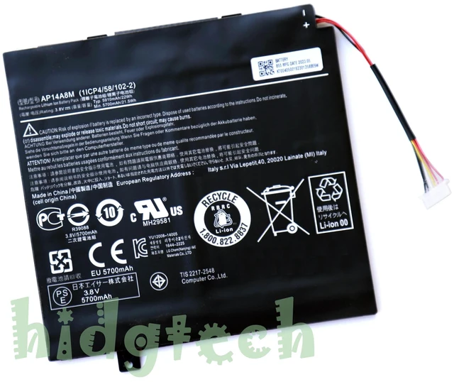 Main image of New AP14A8M AP14A4M Battery for Aspire Switch 10 SW5-011 SW5-012 / Iconia Tab 10 A3-A20 A3-A30 Series 1ICP4/58/102-2