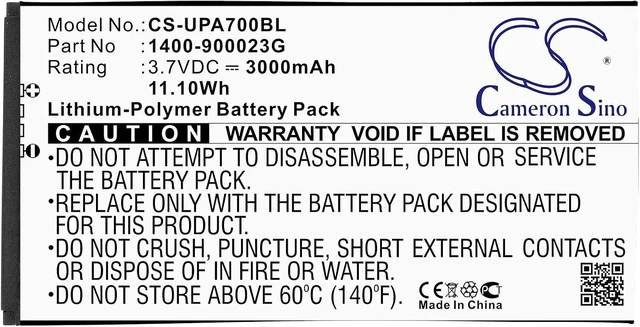 Alt view image 3 of 3 - 5 Pcs 3.7V 1400-900035G 1400-900033G S12GT301A S12GT1301A 1400-900023G Battery Replacement for Unitech PA720 PA700 PA700MCA