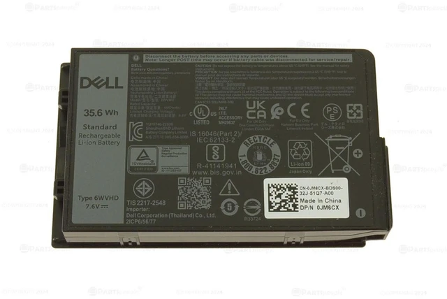 Main image of Dell Latitude 7230 Rugged Extreme Tablet 2-cell 35.6Wh OEM Battery 6WVHD