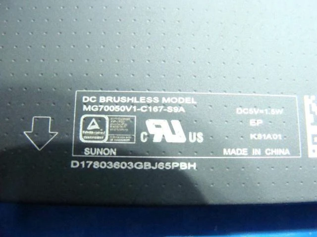 Alt view image 3 of 5 - Cpu cooling fan for Pro A1707 15 inches Mid 2017 MPTR2LL/A Left 923-01459