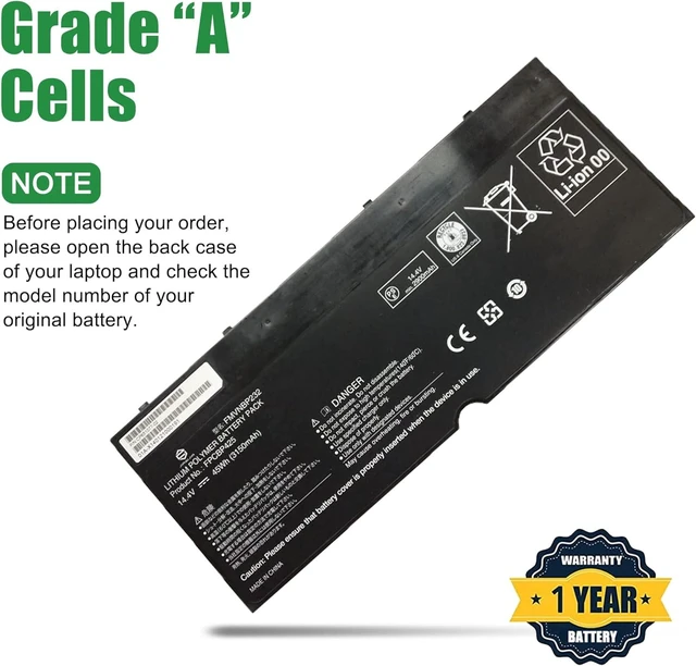 Alt view image 3 of 5 - JIAZIJIA FMVNBP232 FPCBP425 Laptop Battery Replacement for Fujitsu Lifebook U745 T935 T904U Series Notebook 14.4V 45Wh