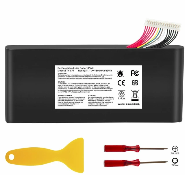 Main image of 11.1V Battery for MSI GT72 GT80 GT72VR GT72S WT72 DOMINATOR G HEROES TOBII Pro