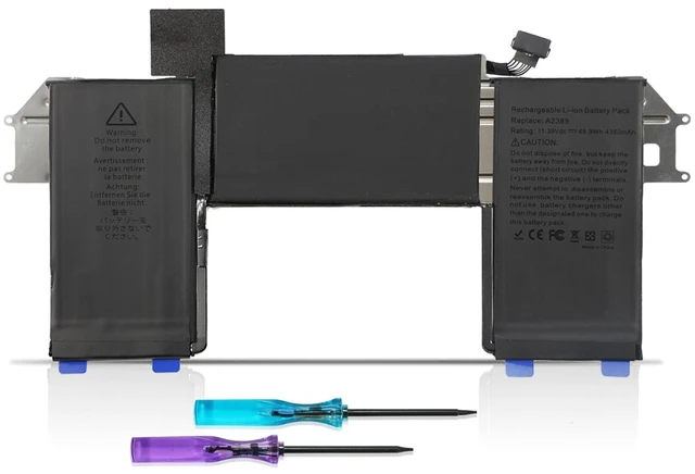 Main image of A2389 A2337 Laptop Battery Replacement for MacBook Air 13 Inch A2337 M1 2020 EMC 3598 MGN53 MGN63 MGN83 MGN93 MGN73 MGN53LL/A MGN63LL/A MGN73LL/A MGN83LL/A MGN93LL/A MGNA3LL/A MGND3LL/A 11.39V 49.9Wh