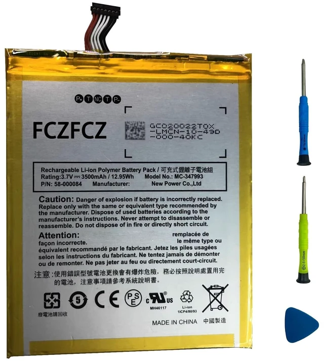 Main image of FCZFCZ 58-000084 12.95Wh 3500mAh Battery Replacement for Fire HD 7" 4th Gen 2014 SQ46CW B00IKPW0UA B00IKPYKWG Series Laptop ST08 ST08A MC-347993 3.7V