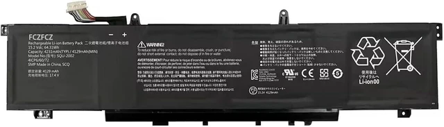 Main image of SQU-2002 Battery 64.31Wh 4231mAh Replacement for Thunderobot Zero 2021 Series 41CP6/60/72 15.2V 4-Cell